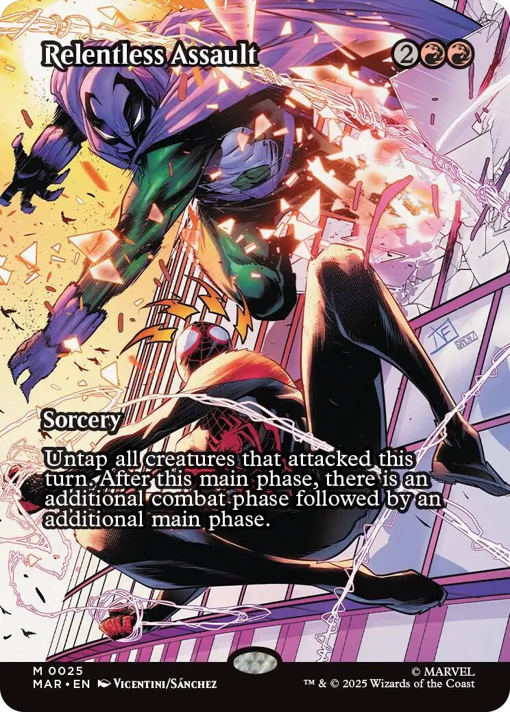 Image for Relentless Assault (Borderless) (25) (Marvel Eternal-Legal) - Magic: The Gathering
