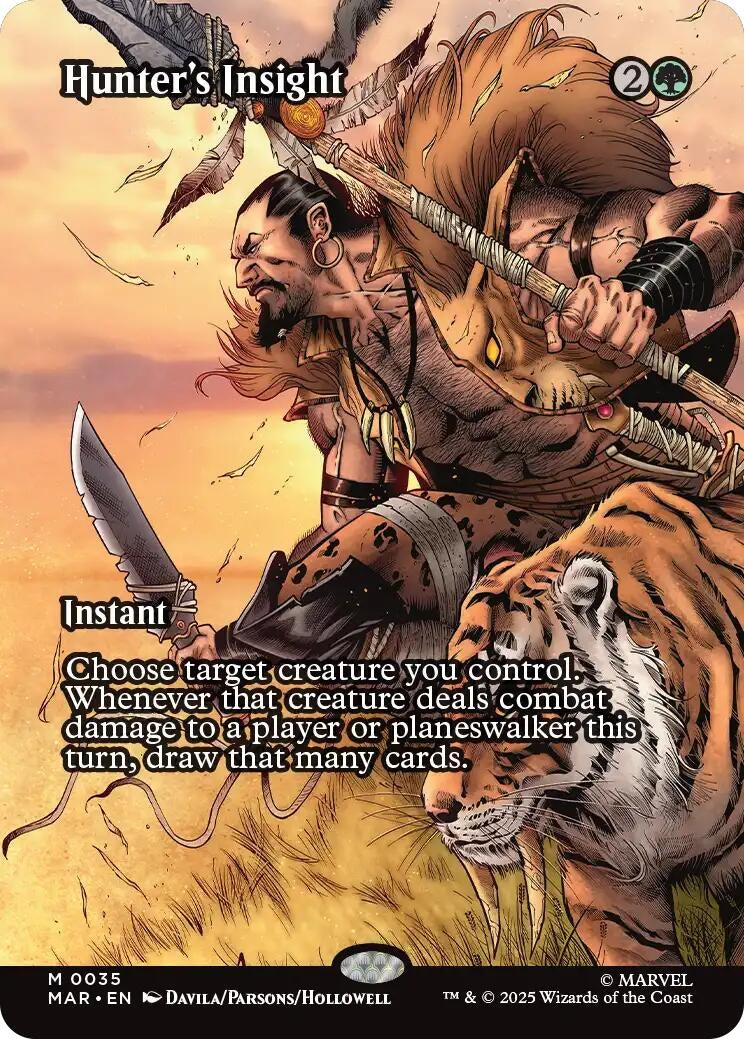 Image for Hunter's Insight (Borderless) (35) (Marvel Eternal-Legal) - Magic: The Gathering