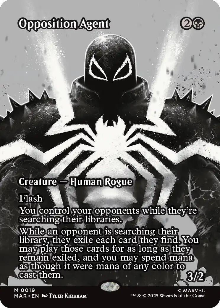 Image for Opposition Agent (Borderless) (19) (Marvel Eternal-Legal) - Magic: The Gathering