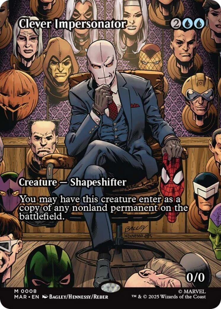 Image for Clever Impersonator (Borderless) (8) (Marvel Eternal-Legal) - Magic: The Gathering