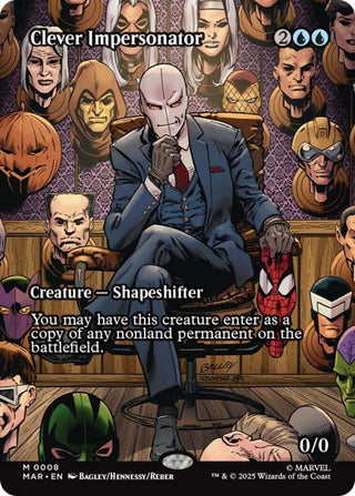 Image for Clever Impersonator (Borderless) (8) (Marvel Eternal-Legal) - Magic: The Gathering