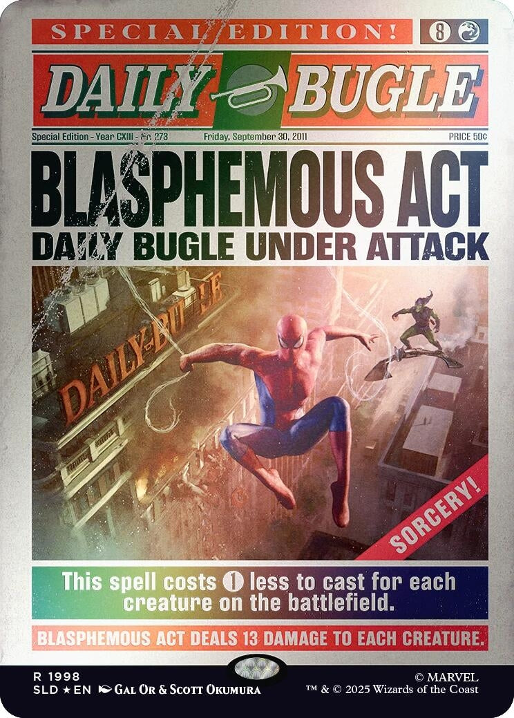 Image for Blasphemous Act (1998) (Rainbow Foil) (1998) (Secret Lair Drop Series) - Magic: The Gathering
