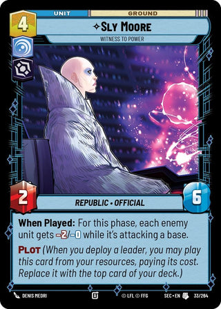 Image for Sly Moore - Witness to Power (33/264) (Secrets of Power) - Star Wars: Unlimited