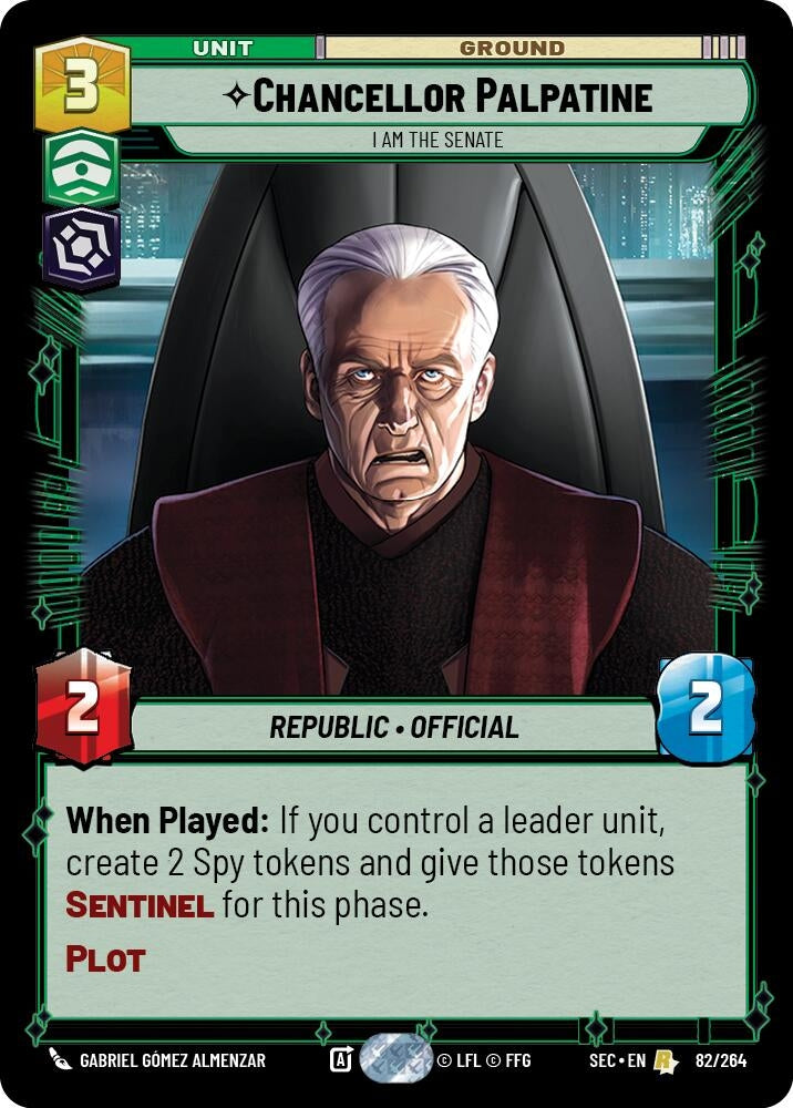 Image for Chancellor Palpatine - I Am the Senate (82/264) (Secrets of Power) - Star Wars: Unlimited