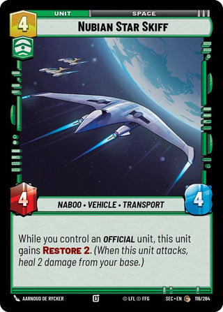 Image for Nubian Star Skiff (116/264) (Secrets of Power) - Star Wars: Unlimited
