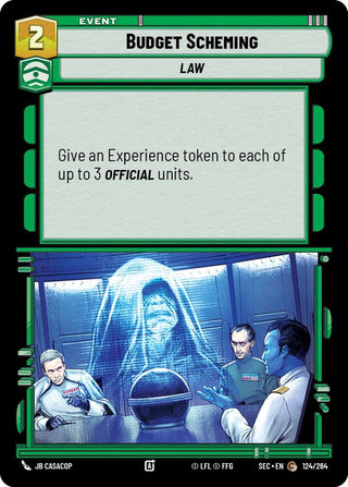 Image for Budget Scheming (124/264) (Secrets of Power) - Star Wars: Unlimited