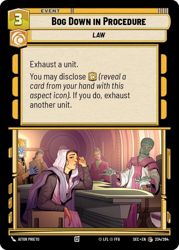 Image for Bog Down in Procedure (234/264) (Secrets of Power) - Star Wars: Unlimited