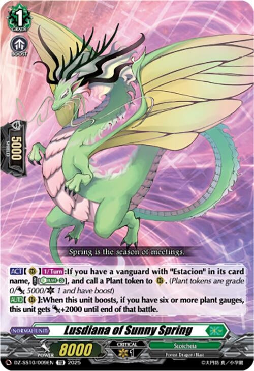 Image for Lusdiana of Sunny Spring (DZ-SS10/009EN) (DZ-SS10: Shiki Otei Start Deck) - Cardfight Vanguard
