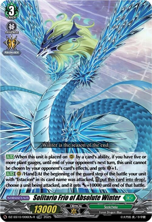Image for Solitario Frio of Absolute Winter (TDR) (DZ-SS10/006EN-R) (DZ-SS10: Shiki Otei Start Deck) - Cardfight Vanguard