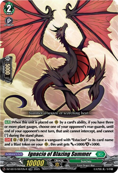 Image for Ignacio of Blazing Summer (TDR) (DZ-SS10/007EN-R) (DZ-SS10: Shiki Otei Start Deck) - Cardfight Vanguard