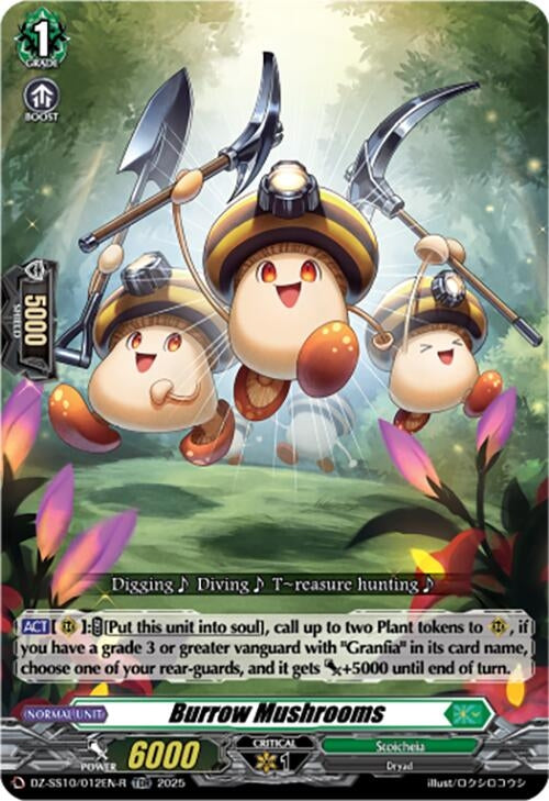 Image for Burrow Mushrooms (TDR) (DZ-SS10/012EN-R) (DZ-SS10: Shiki Otei Start Deck) - Cardfight Vanguard