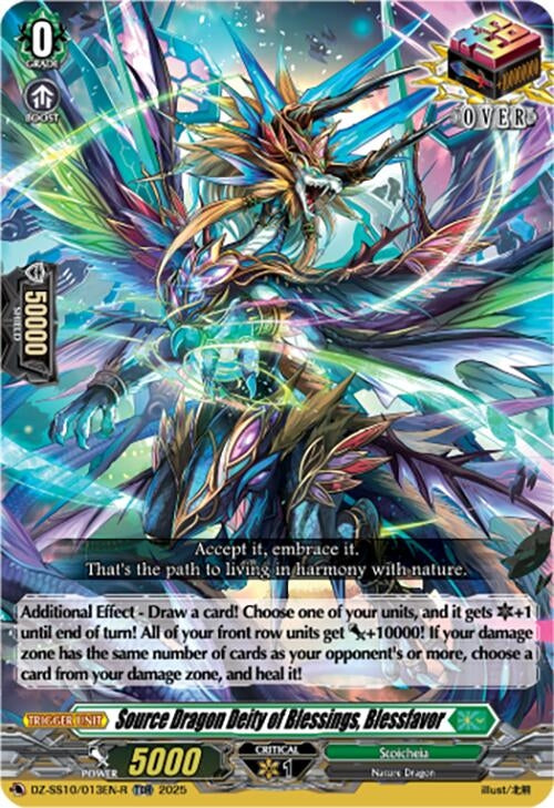 Image for Source Dragon Deity of Blessings, Blessfavor (TDR) (DZ-SS10/013EN-R) (DZ-SS10: Shiki Otei Start Deck) - Cardfight Vanguard