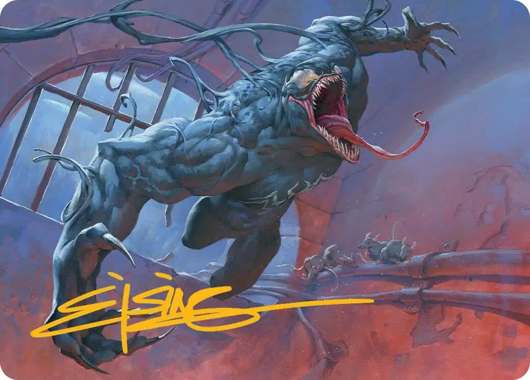 Venom, Evil Unleashed Art Card (Gold-Stamped Signature) (12) (Art Series: Marvel's Spider-Man)