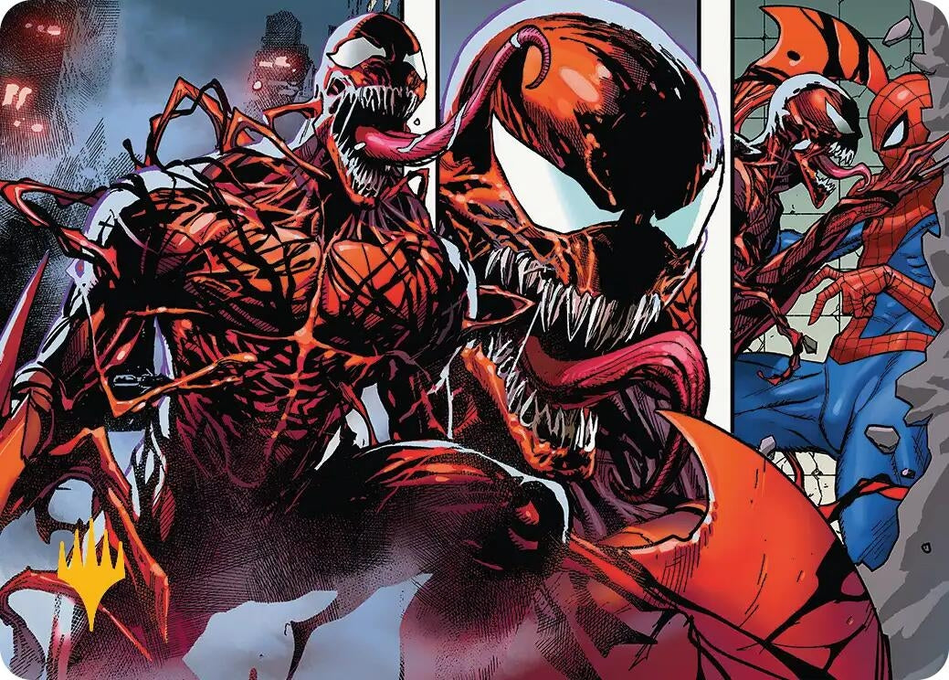 Carnage, Crimson Chaos Art Card (Gold-Stamped Planeswalker Symbol) (47) (Art Series: Marvel's Spider-Man)