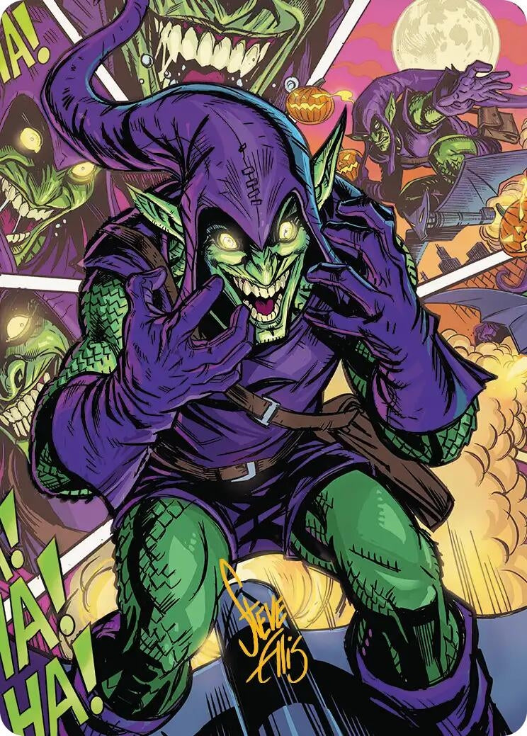 Green Goblin Art Card (49/54) (Gold-Stamped Signature) (49) (Art Series: Marvel's Spider-Man)