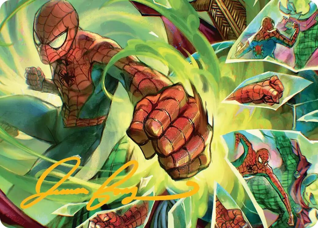 Kapow! Art Card (Gold-Stamped Signature) (17) (Art Series: Marvel's Spider-Man)