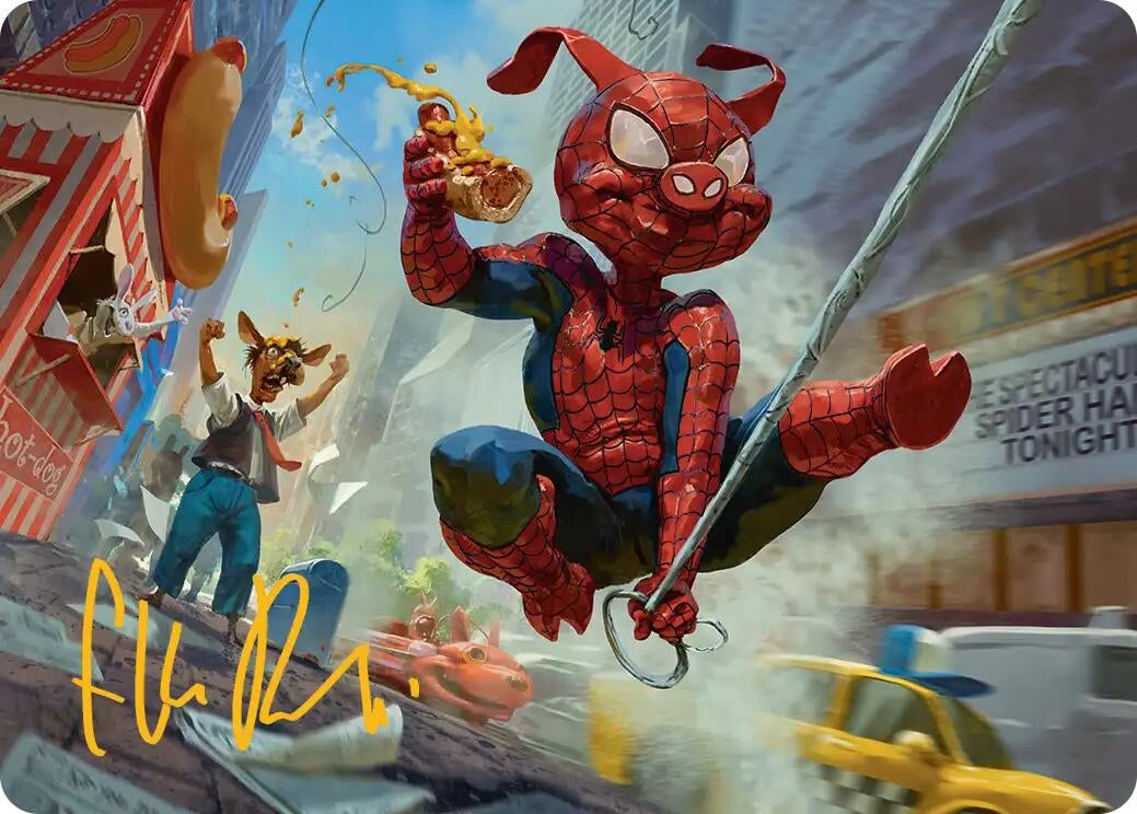 Spider-Ham, Peter Porker Art Card (Gold-Stamped Signature) (19) (Art Series: Marvel's Spider-Man)