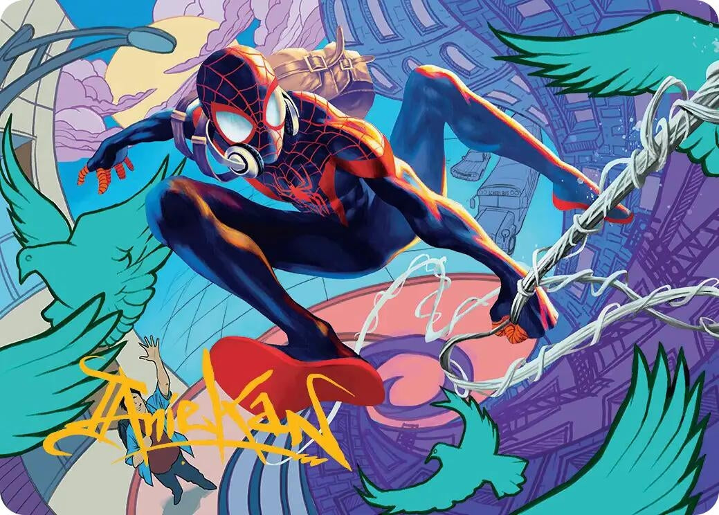 Spider-Man, Brooklyn Visionary Art Card (Gold-Stamped Signature) (20) (Art Series: Marvel's Spider-Man)