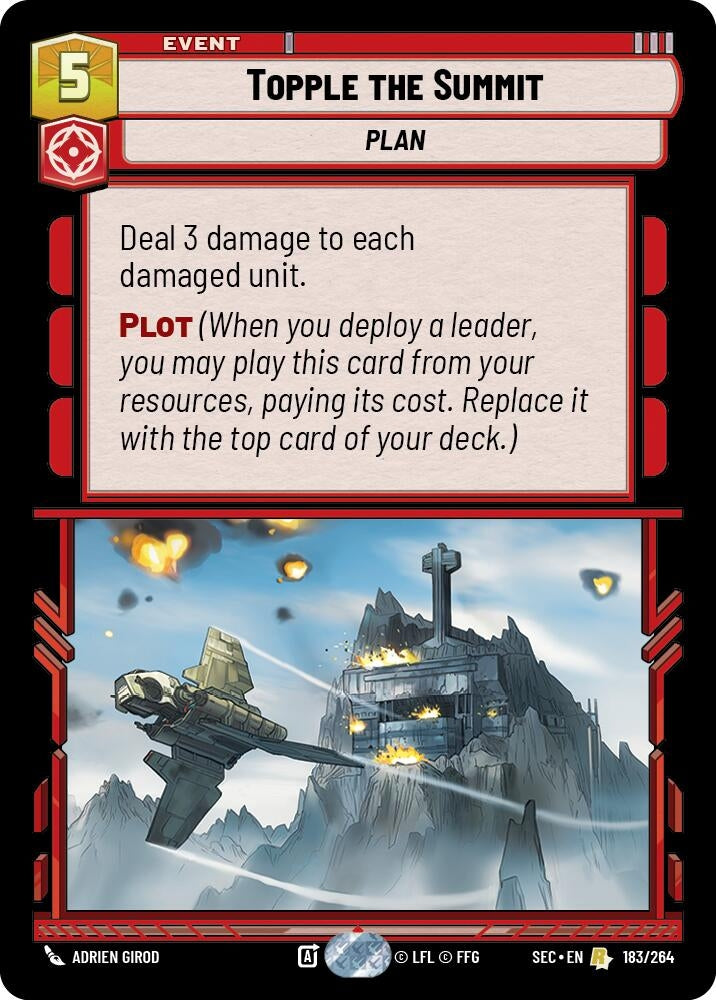 Image for Topple the Summit (183/264) (Secrets of Power) - Star Wars: Unlimited