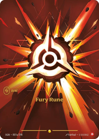Image for Fury Rune (Alternate Art) (007a/298) (Origins) - Riftbound: League of Legends Trading Card Game