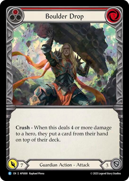 Image for Boulder Drop (Red) (APS008) - Flesh and Blood TCG