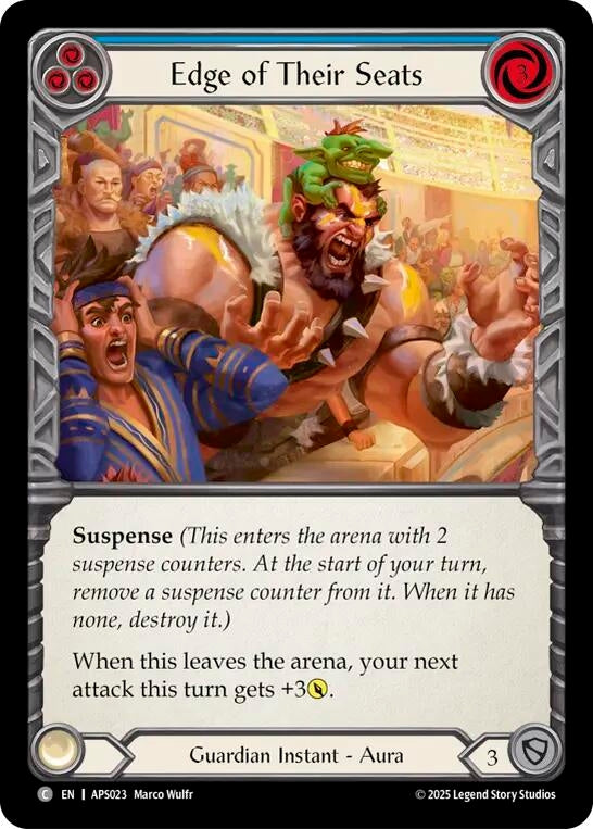 Image for Edge of Their Seats (Blue) (APS023) - Flesh and Blood TCG