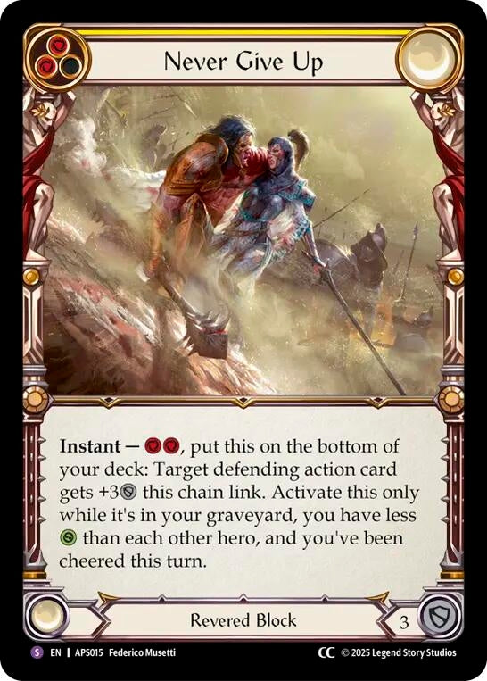 Image for Never Give Up (APS015) - Flesh and Blood TCG