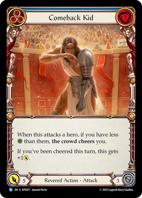 Image for Comeback Kid (Blue) (APS017) - Flesh and Blood TCG