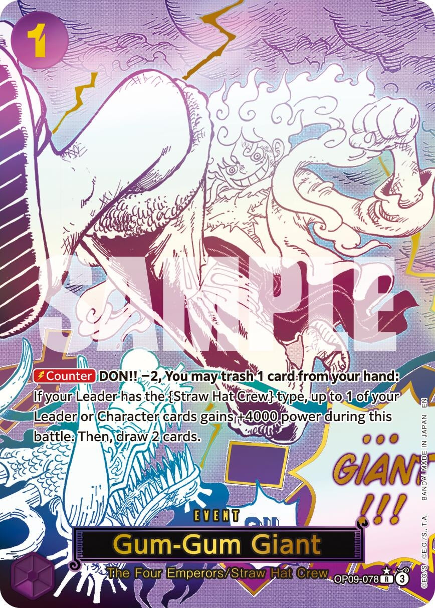 Image for Gum-Gum Giant (Alternate Art) (OP09-078) (Premium Booster -The Best- Vol. 2) - One Piece Card Game