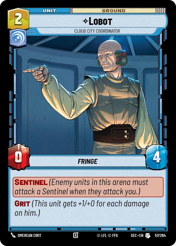 Image for Lobot - Cloud City Coordinator (57/264) (Secrets of Power) - Star Wars: Unlimited