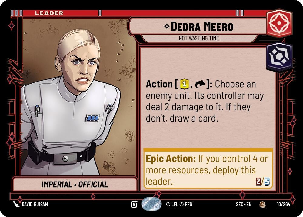 Image for Dedra Meero - Not Wasting Time (10/264) (Secrets of Power) - Star Wars: Unlimited