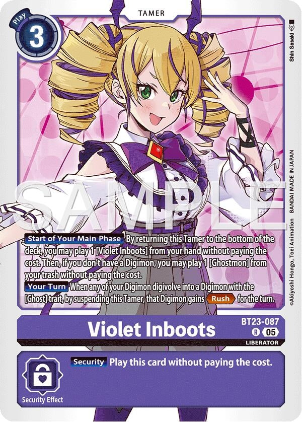 Image for Violet Inboots (BT23-087 R) (Hackers' Slumber) - Digimon Card Game