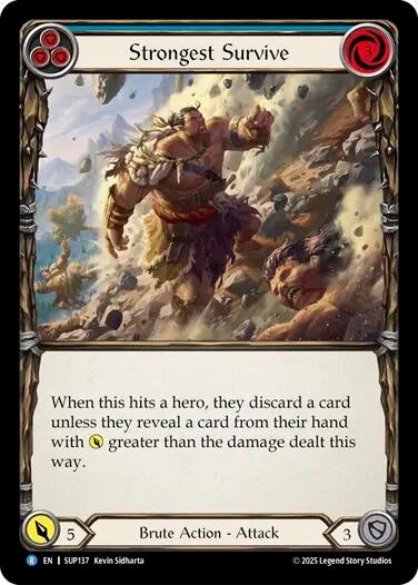 Image for Strongest Survive (Blue) (SUP137) - Flesh and Blood TCG