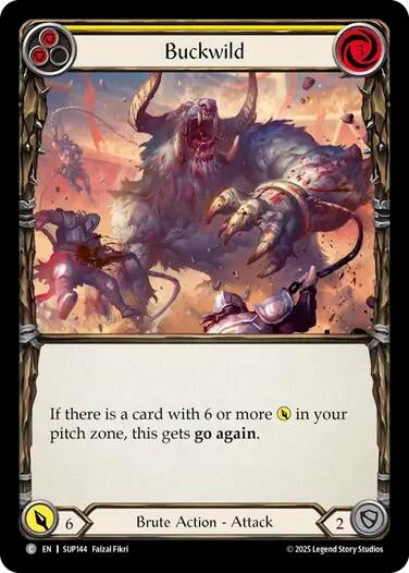 Image for Buckwild (Yellow) (SUP144) - Flesh and Blood TCG