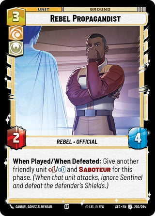 Image for Rebel Propagandist (202/264) (Secrets of Power) - Star Wars: Unlimited