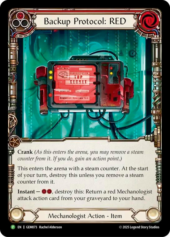 Image for Backup Protocol: RED (GEM073) - Flesh and Blood TCG
