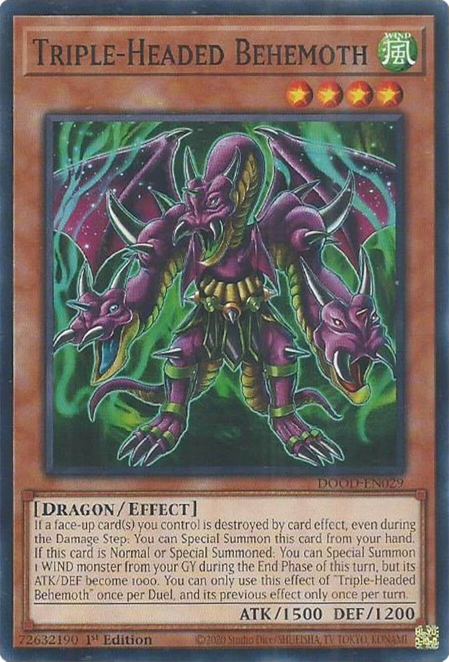 Triple-Headed Behemoth (DOOD-EN029) (Doom of Dimensions)