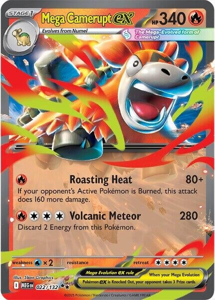 Image for Mega Camerupt ex (022/132) (ME01: Mega Evolution) - Pokemon