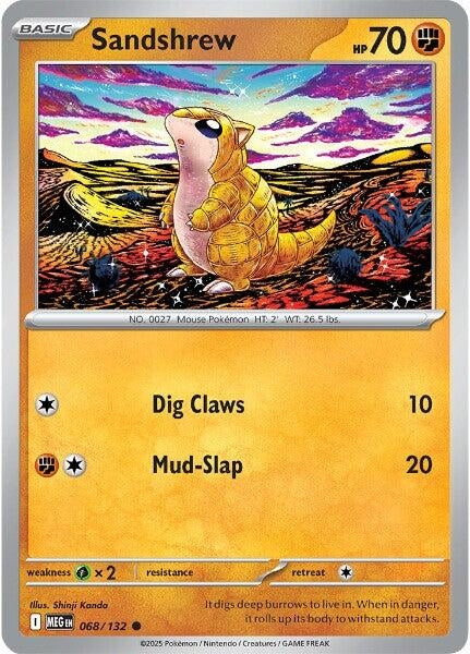 Image for Sandshrew (068/132) (ME01: Mega Evolution) - Pokemon
