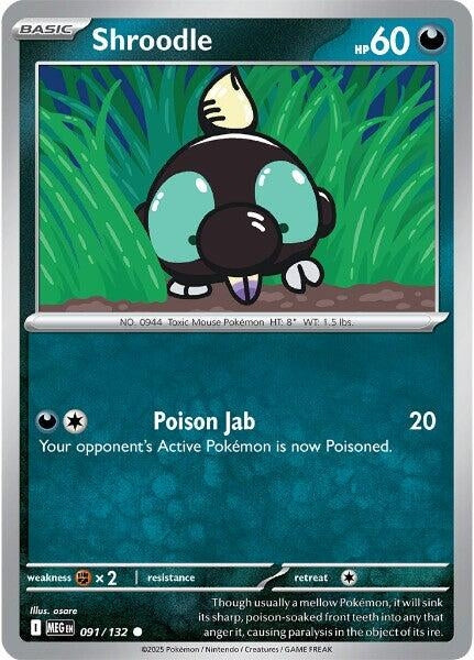 Image for Shroodle (091/132) (ME01: Mega Evolution) - Pokemon