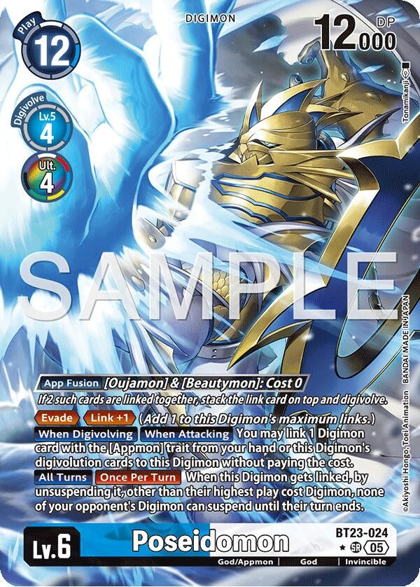 Image for Poseidomon (Alternate Art) (BT23-024 SR) (Hackers' Slumber) - Digimon Card Game