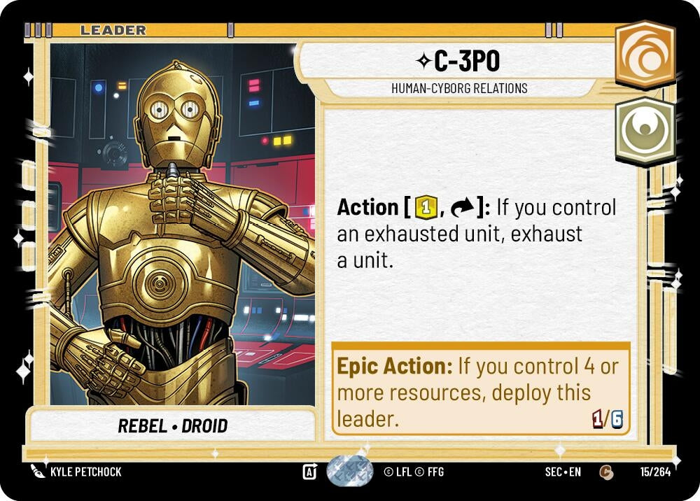 Image for C-3PO - Human-Cyborg Relations (15/264) (Secrets of Power) - Star Wars: Unlimited
