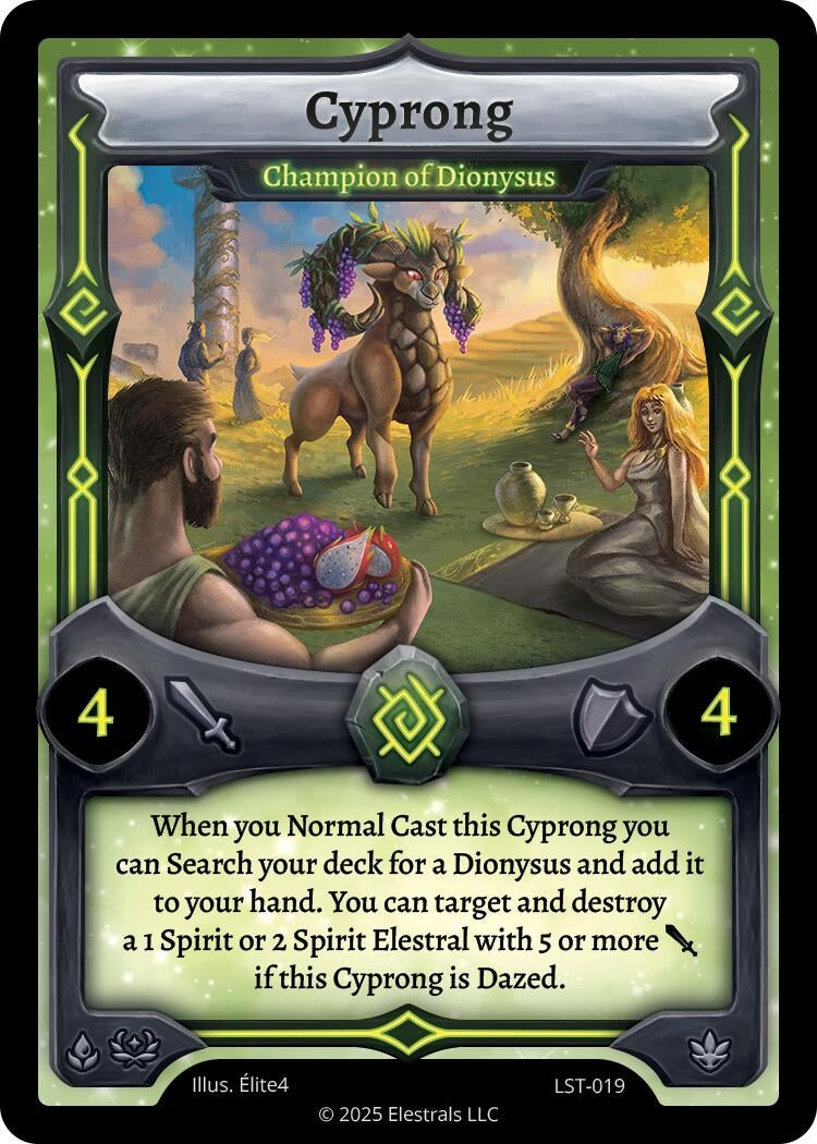 Image for Cyprong - Champion of Dionysus (LST-019) (Divine Champions: Lifestream) - Elestrals