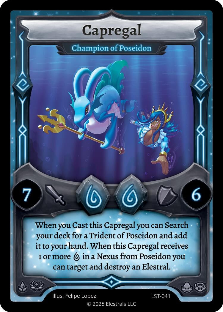 Image for Capregal - Champion of Poseidon (LST-041) (Divine Champions: Lifestream) - Elestrals