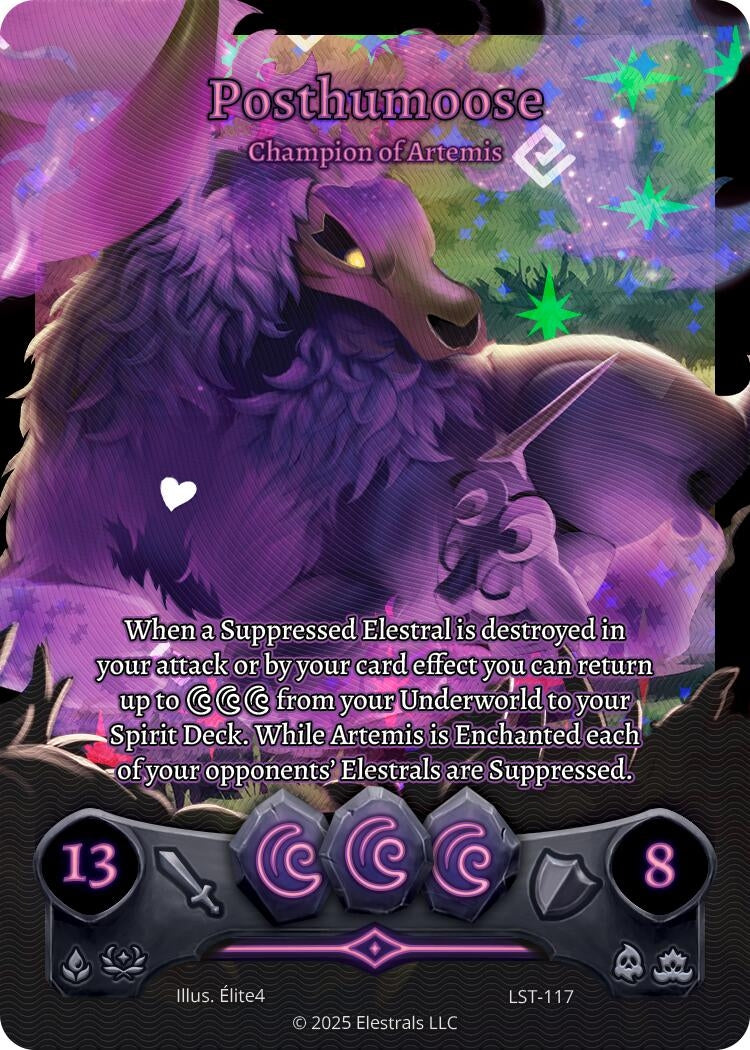 Image for Posthumoose - Champion of Artemis (Full Art) (LST-117) (Divine Champions: Lifestream) - Elestrals