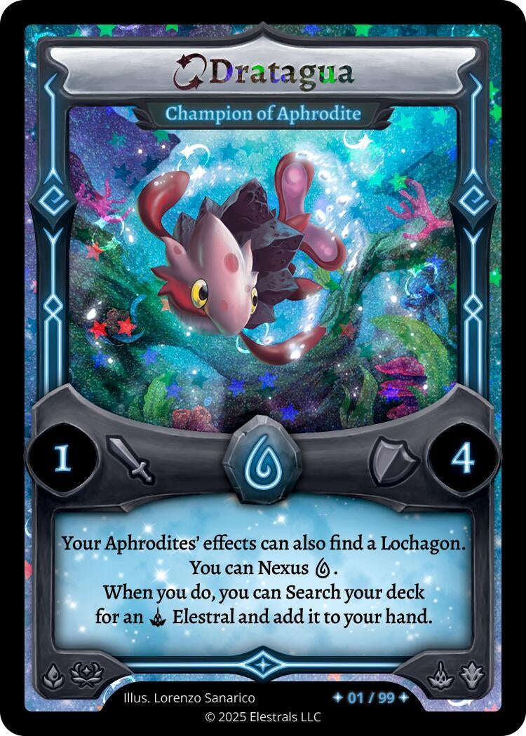 Image for Dratagua - Champion of Aphrodite (Serialized) (/99) (Divine Champions: Lifestream) - Elestrals