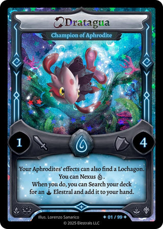 Image for Dratagua - Champion of Aphrodite (Serialized) (/99) (Divine Champions: Lifestream) - Elestrals