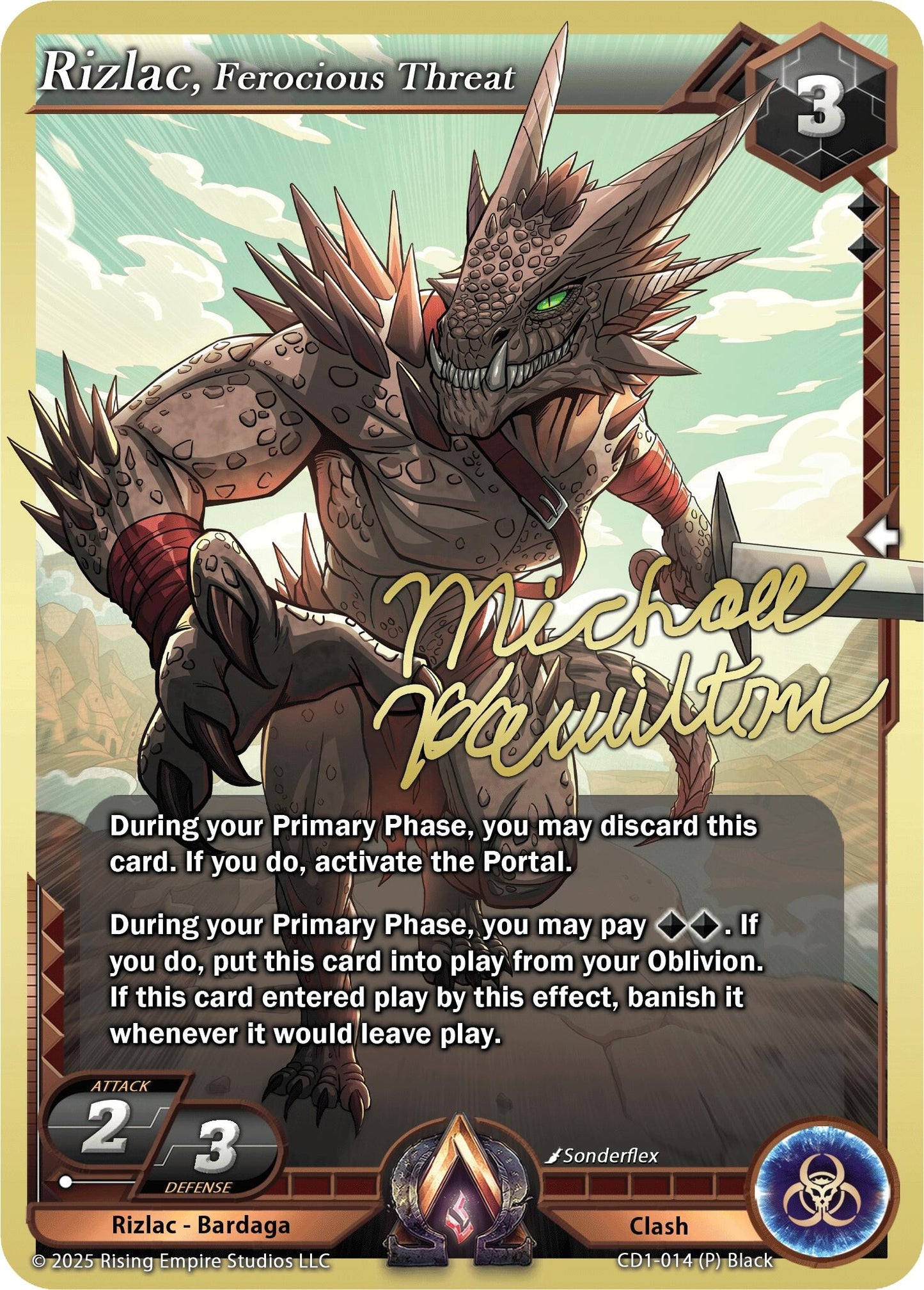 Image for Rizlac, Ferocious Threat (CD1-014) (Champion Deck: Michael Hamilton) - Alpha Clash