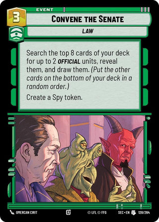 Image for Convene the Senate (128/264) (Secrets of Power) - Star Wars: Unlimited