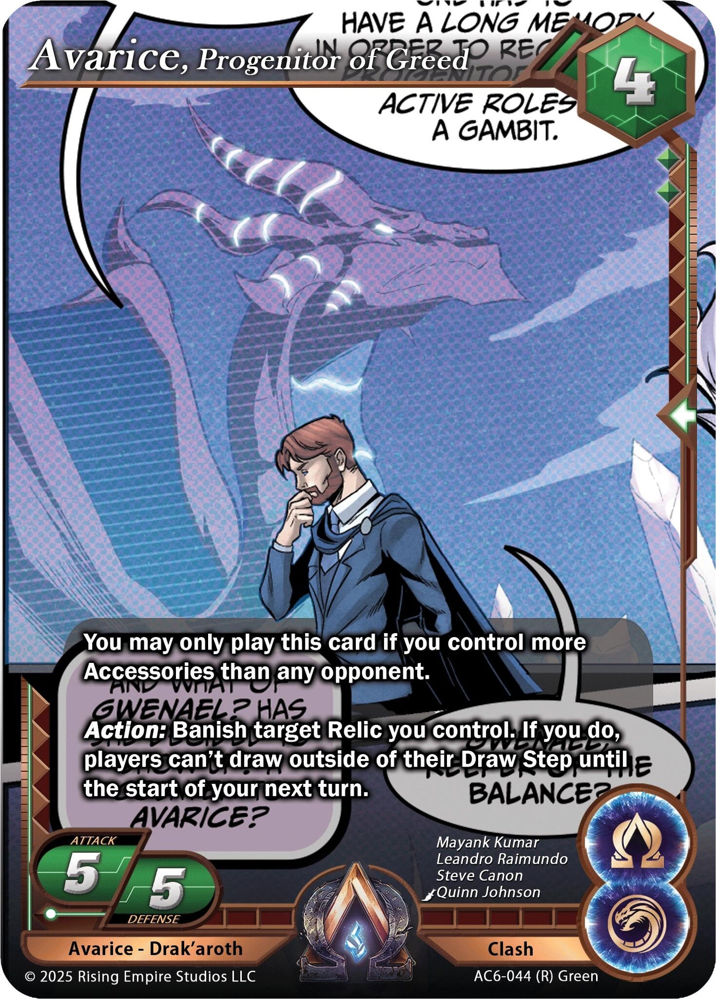 Avarice, Progenitor of Greed (AC6-044) (Echoes of Eternity)